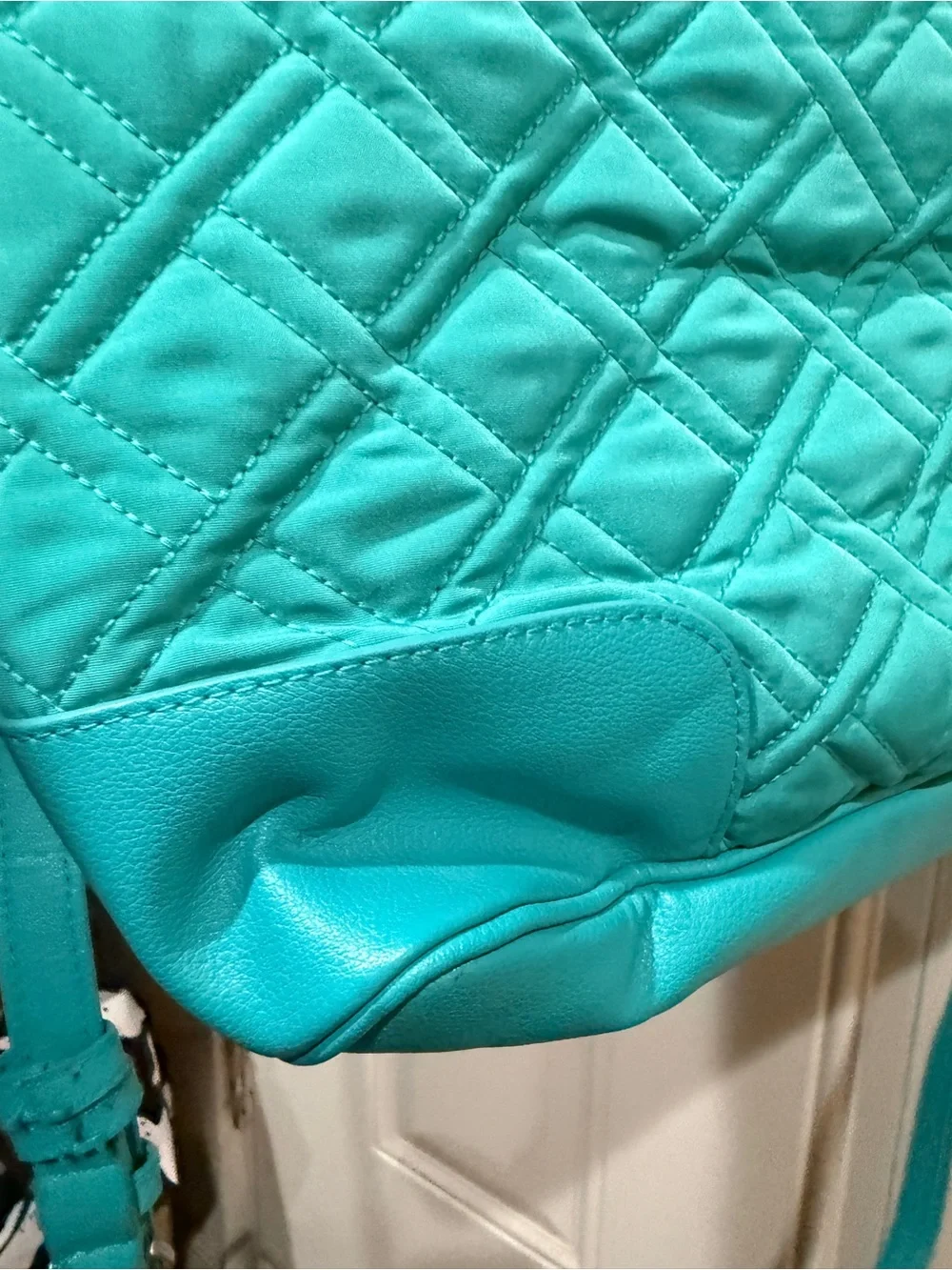 Vera Bradley Teal Quilted Crossbody Satchel